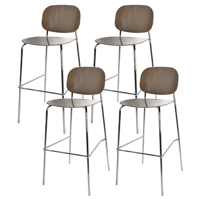 Plastic Bar Stools Industrial Style Backless Bar Stools with Footrest