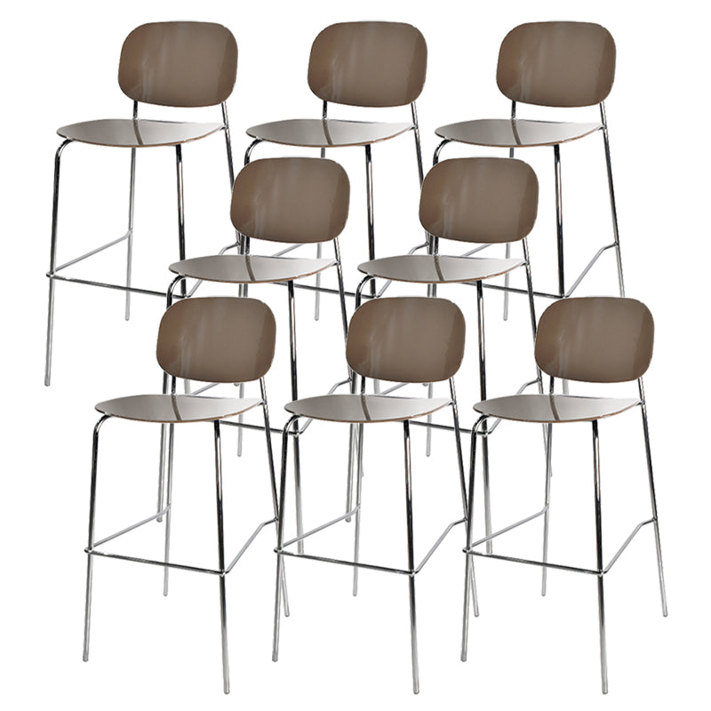 Plastic Bar Stools Industrial Style Backless Bar Stools with Footrest