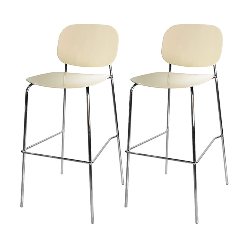 Plastic Bar Stools Industrial Style Backless Bar Stools with Footrest