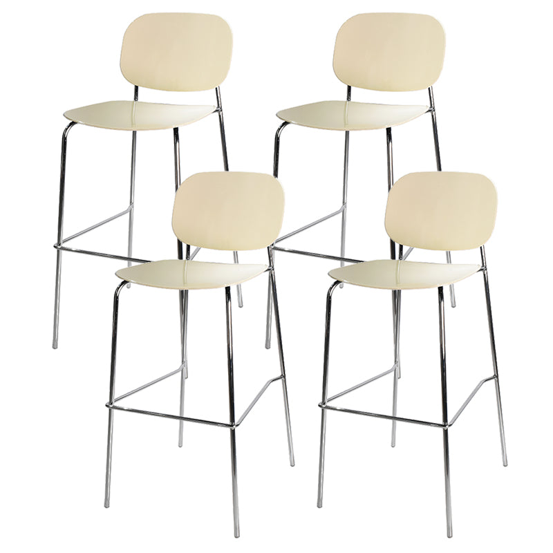 Plastic Bar Stools Industrial Style Backless Bar Stools with Footrest