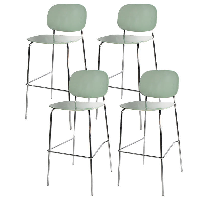 Plastic Bar Stools Industrial Style Backless Bar Stools with Footrest