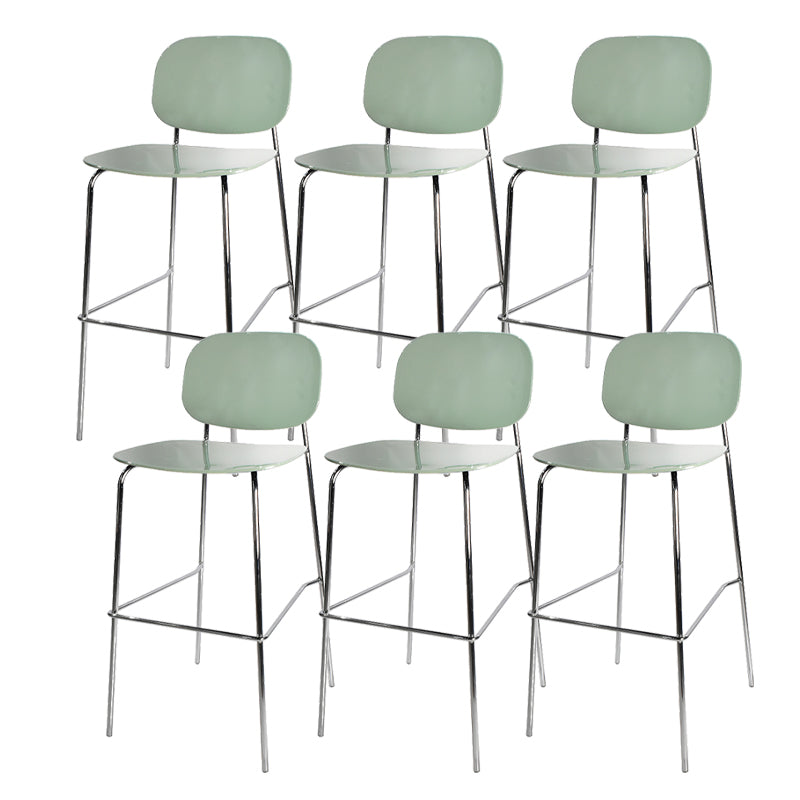 Plastic Bar Stools Industrial Style Backless Bar Stools with Footrest