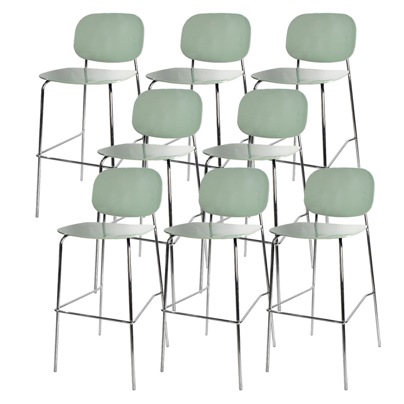 Plastic Bar Stools Industrial Style Backless Bar Stools with Footrest