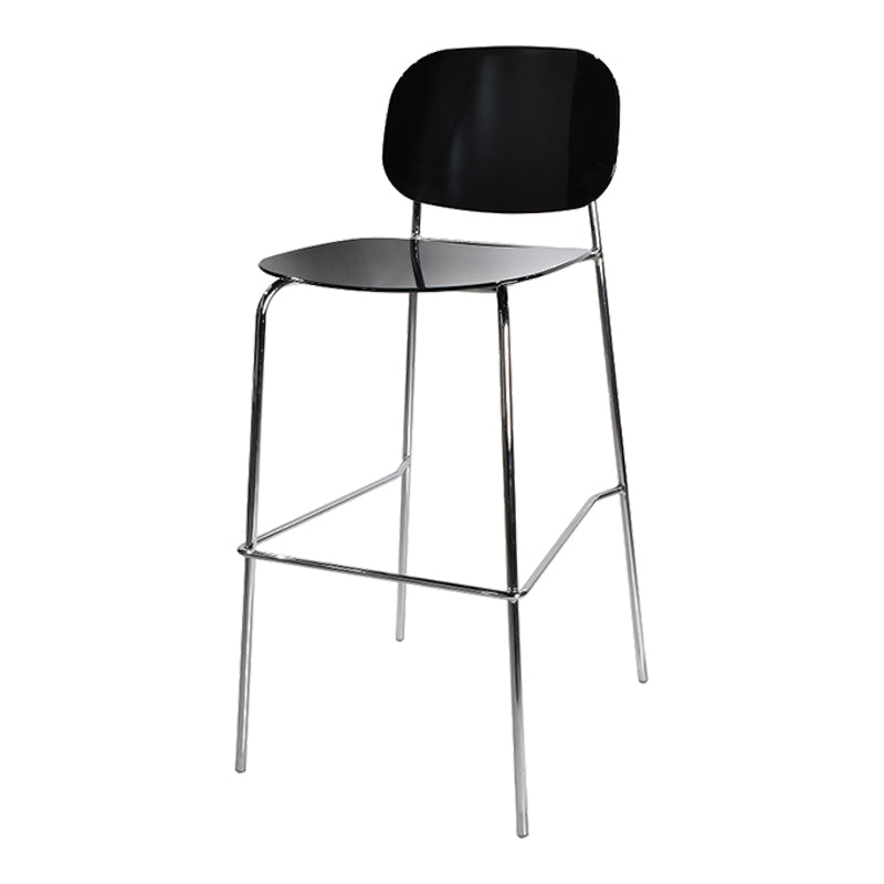 Plastic Bar Stools Industrial Style Backless Bar Stools with Footrest