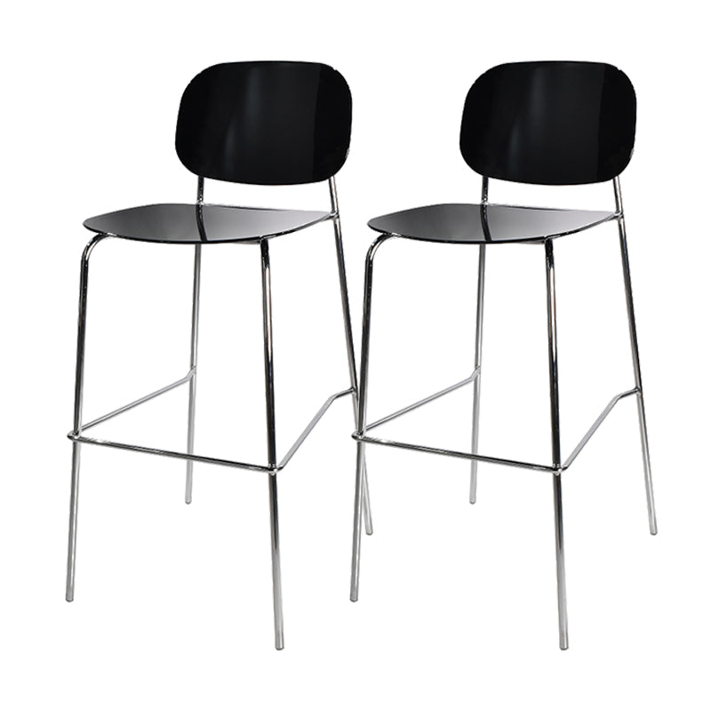 Plastic Bar Stools Industrial Style Backless Bar Stools with Footrest