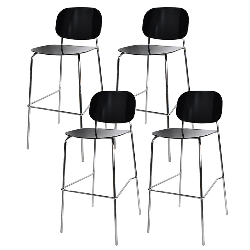 Plastic Bar Stools Industrial Style Backless Bar Stools with Footrest