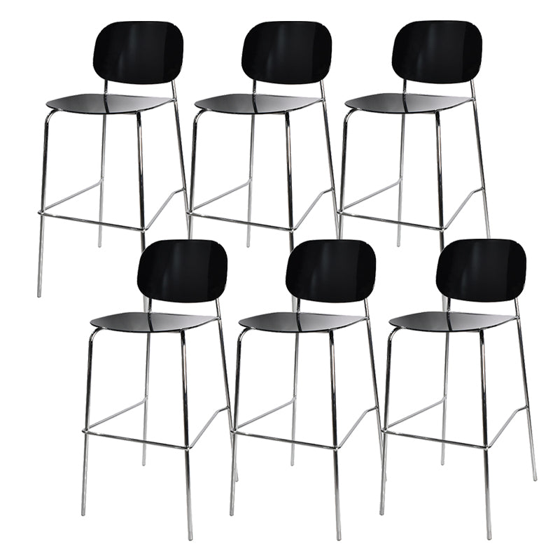 Plastic Bar Stools Industrial Style Backless Bar Stools with Footrest