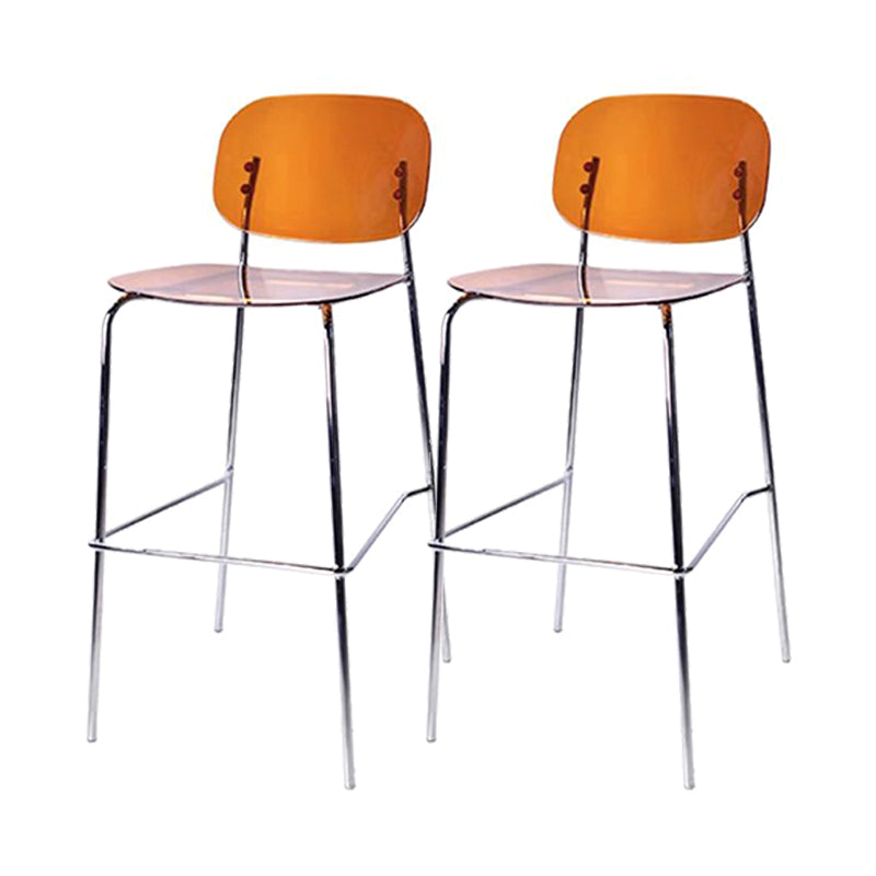 Plastic Bar Stools Industrial Style Backless Bar Stools with Footrest