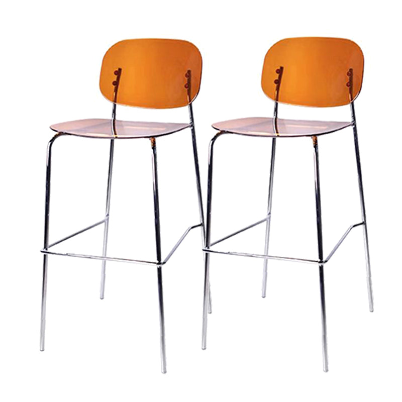 Plastic Bar Stools Industrial Style Backless Bar Stools with Footrest