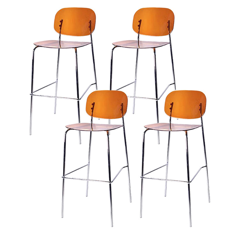 Plastic Bar Stools Industrial Style Backless Bar Stools with Footrest