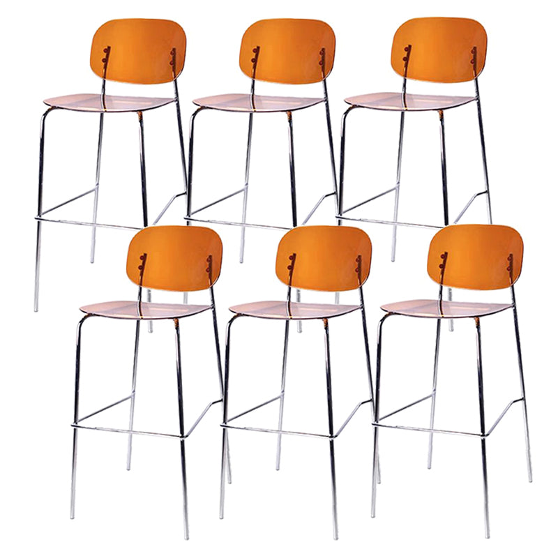Plastic Bar Stools Industrial Style Backless Bar Stools with Footrest