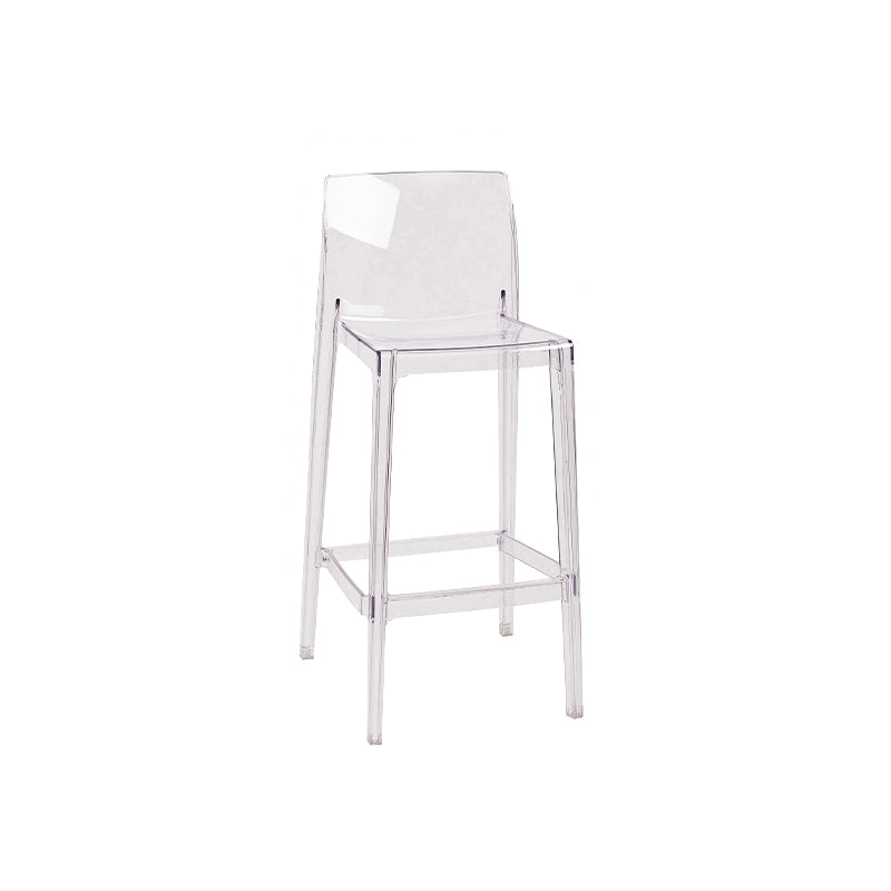 Modern Armless Backrest Counter Stool Acrylic Cashier Bar Stool with Pedal