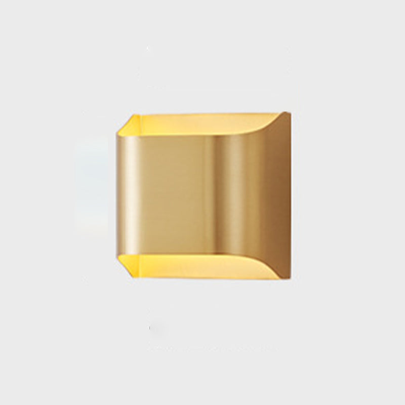 Contemporary 1/2-Light Golden/Black Wall Mounted Sconce Shaded Metal Wall Light