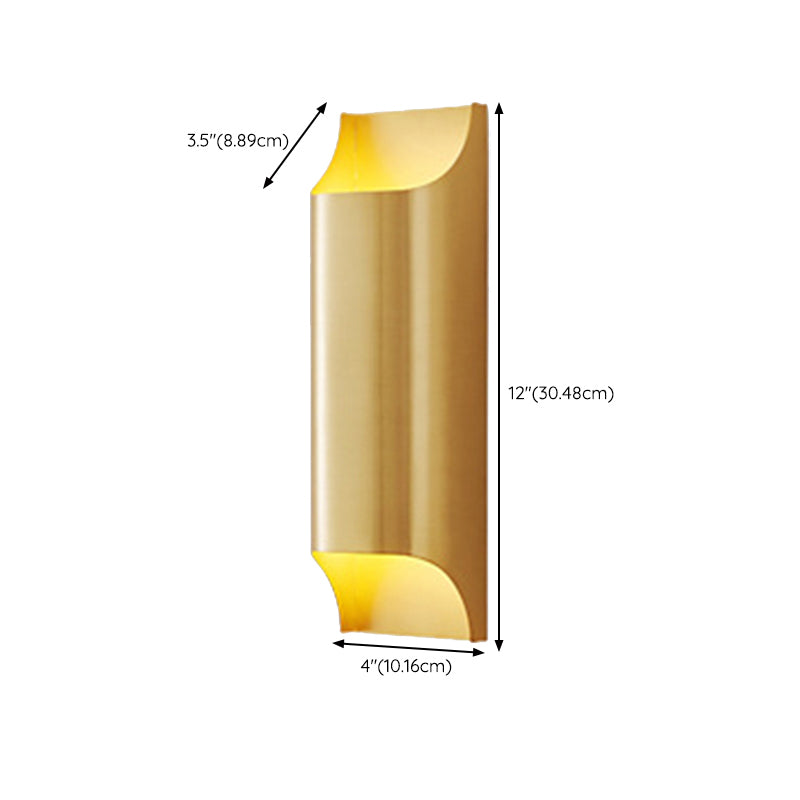 Contemporary 1/2-Light Golden/Black Wall Mounted Sconce Shaded Metal Wall Light