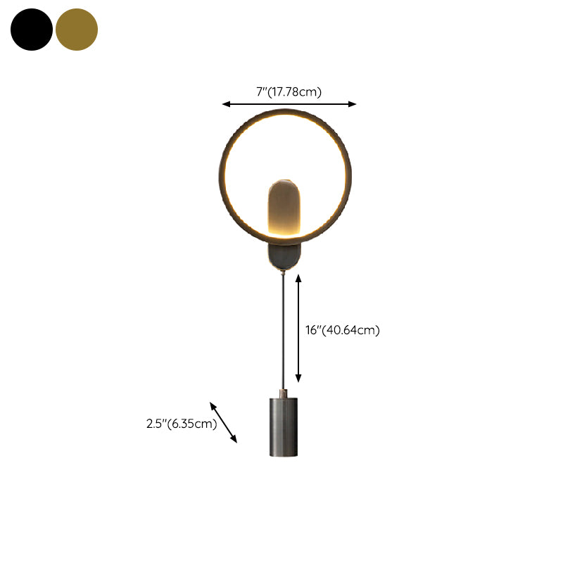 Contemporary 1/2-Light Wall Mounted Sconce LED Metal Wall Light