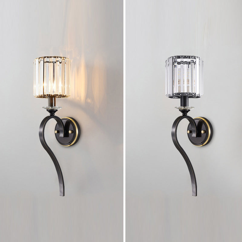 Geometric Wall Lighting Contemporary Crystal 1 Light Wall Sconce