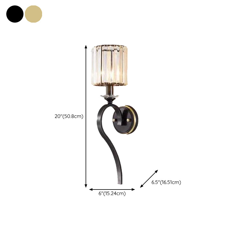 Geometric Wall Lighting Contemporary Crystal 1 Light Wall Sconce