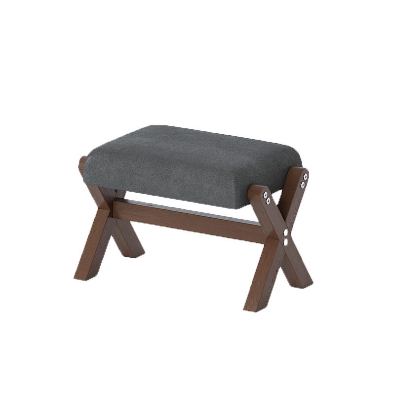 Rectangle Footstool Contemporary Foot Stool With Legs for Living Room