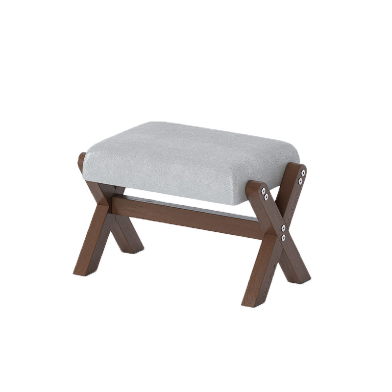 Rectangle Footstool Contemporary Foot Stool With Legs for Living Room
