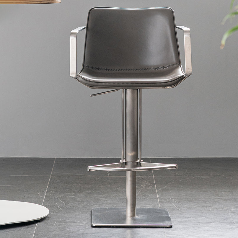 Modern Upholstered Counter Stool Bar-height Bar Stool with Footrest