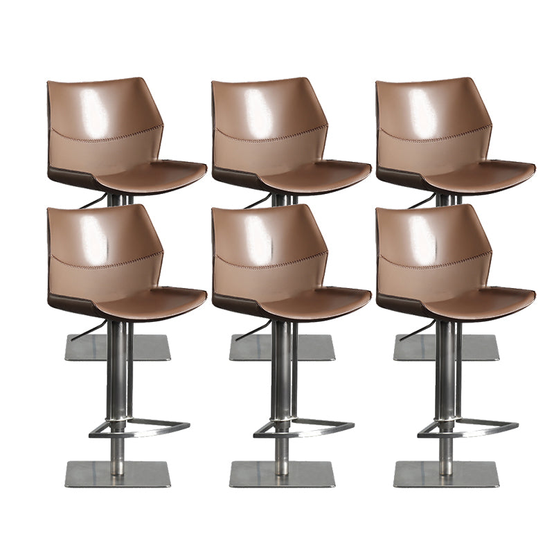 Modern Upholstered Counter Stool Bar-height Bar Stool with Footrest