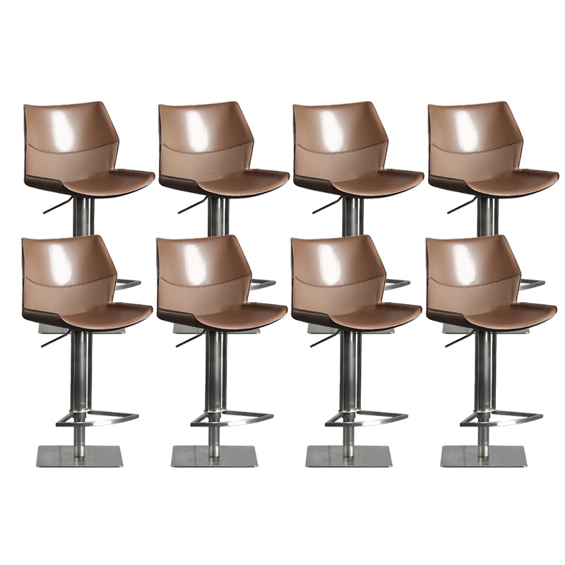 Modern Upholstered Counter Stool Bar-height Bar Stool with Footrest