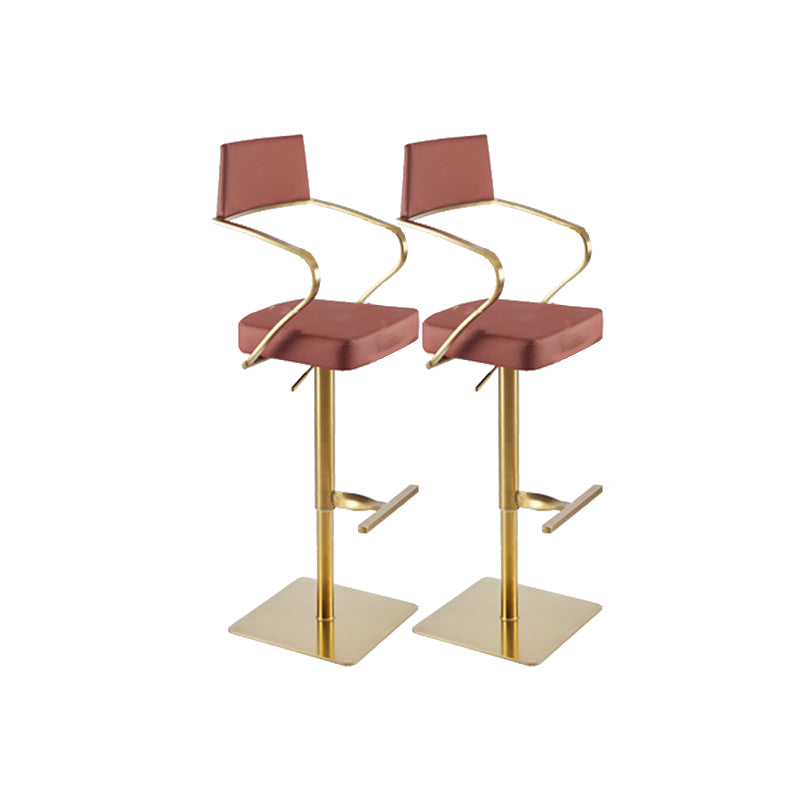 Modern Upholstered Counter Stool Bar-height Bar Stool with Footrest