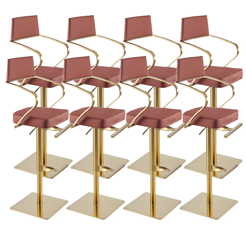 Modern Upholstered Counter Stool Bar-height Bar Stool with Footrest