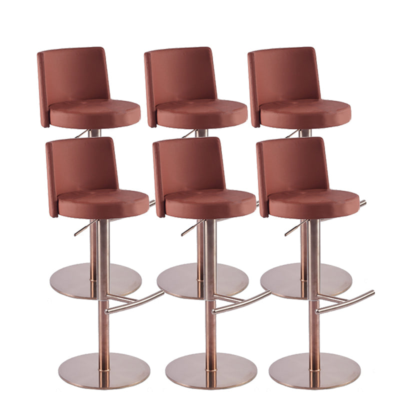 Modern Upholstered Counter Stool Bar-height Bar Stool with Footrest