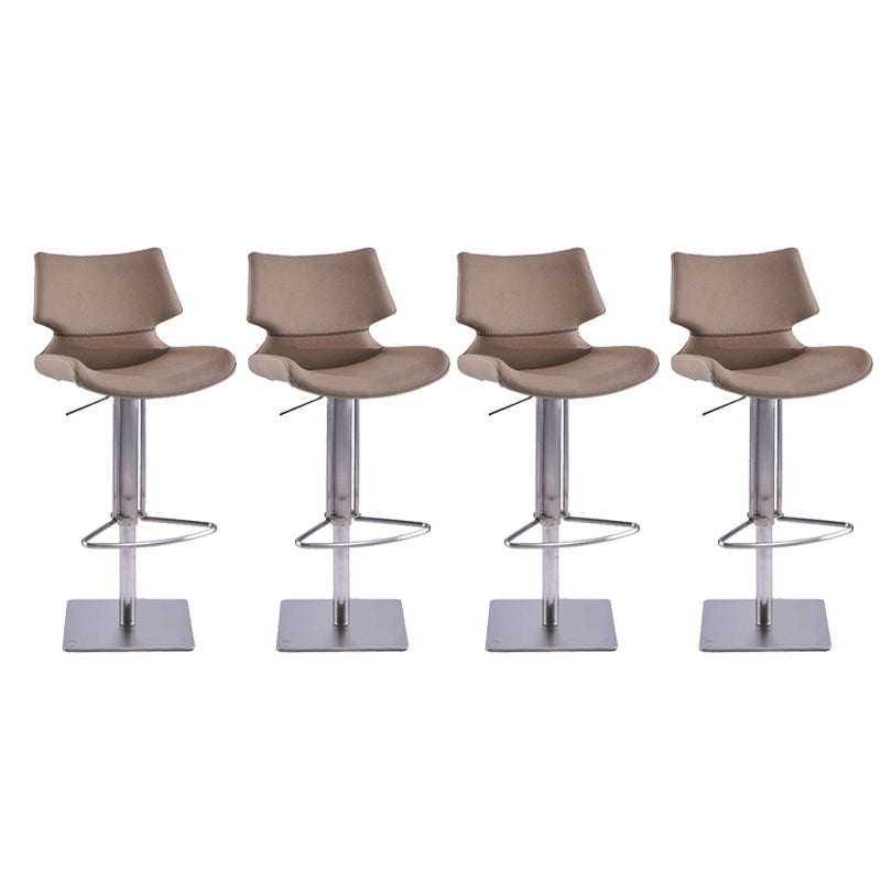 Modern Upholstered Counter Stool Bar-height Bar Stool with Footrest