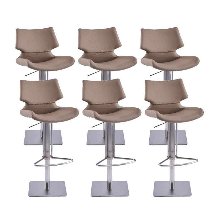 Modern Upholstered Counter Stool Bar-height Bar Stool with Footrest