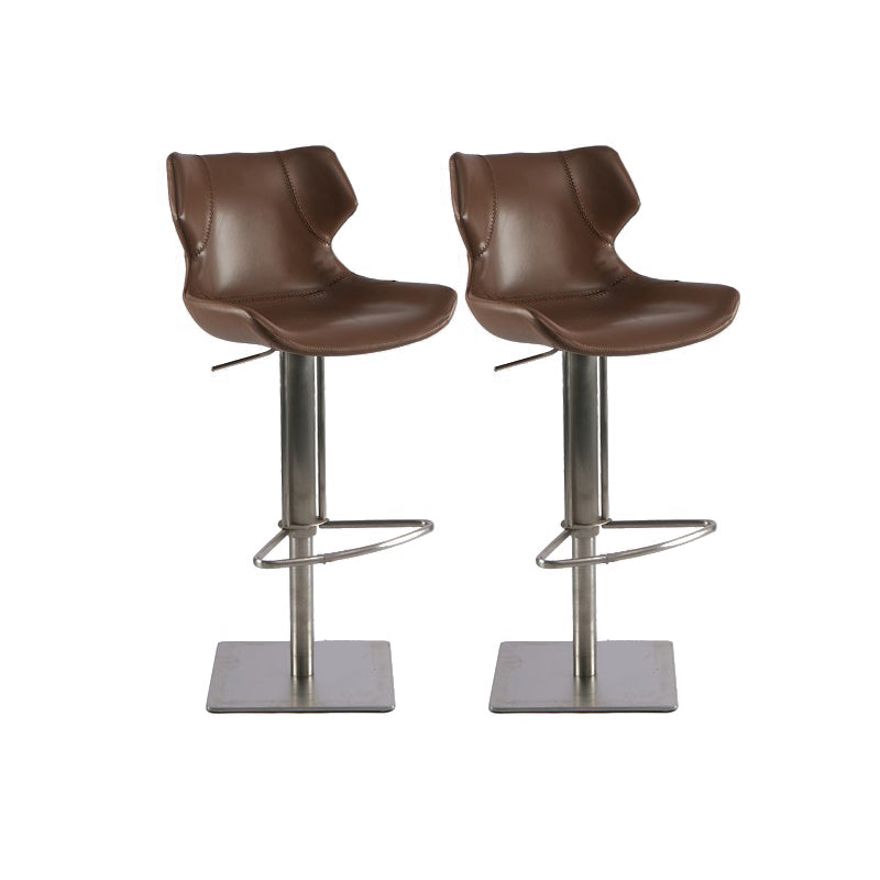 Modern Upholstered Counter Stool Bar-height Bar Stool with Footrest