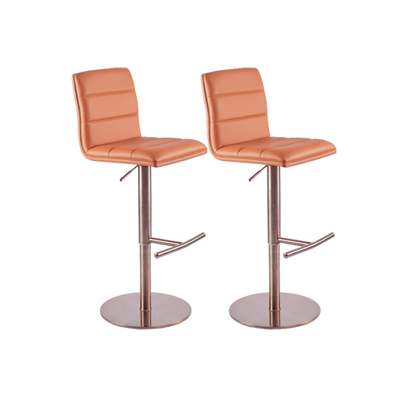 Modern Upholstered Counter Stool Bar-height Bar Stool with Footrest