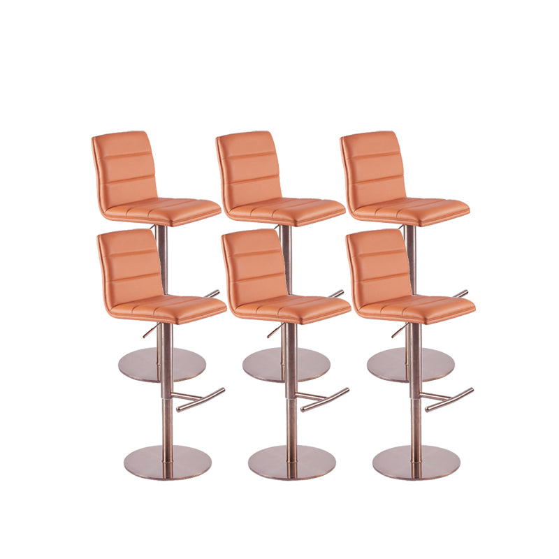 Modern Upholstered Counter Stool Bar-height Bar Stool with Footrest