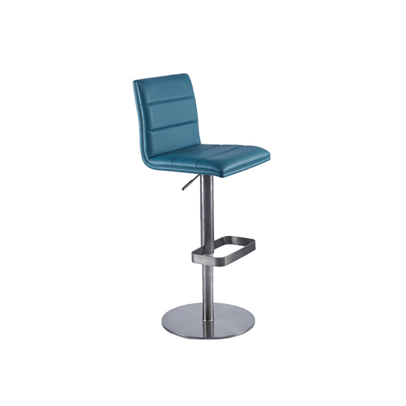Modern Upholstered Counter Stool Bar-height Bar Stool with Footrest