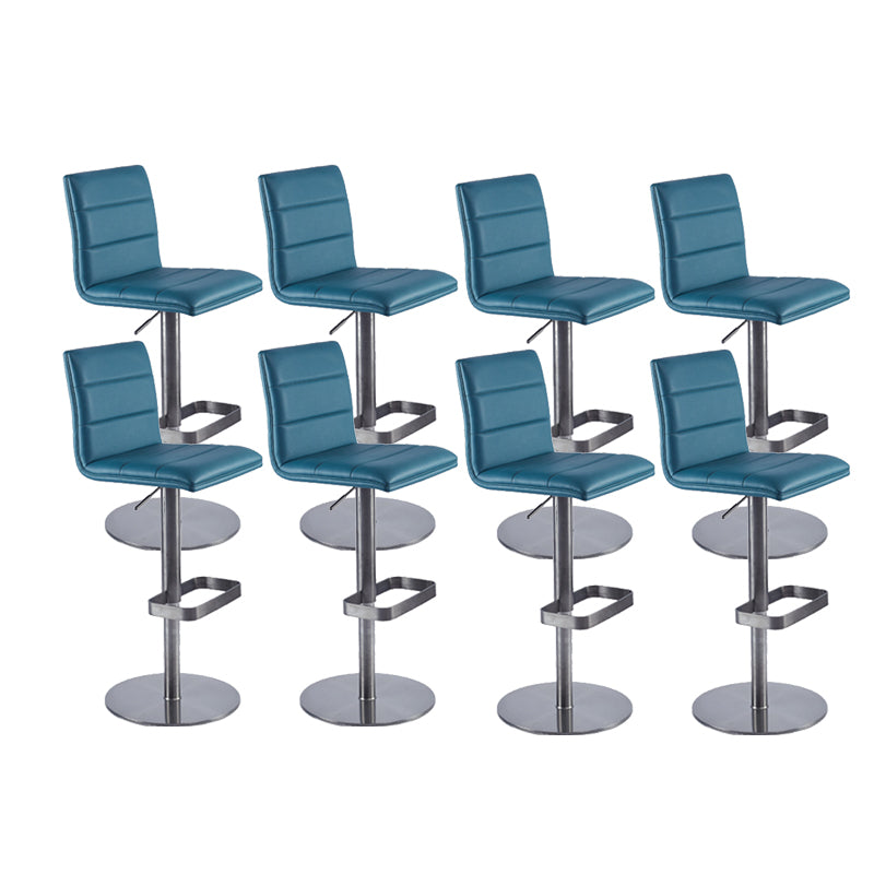 Modern Upholstered Counter Stool Bar-height Bar Stool with Footrest