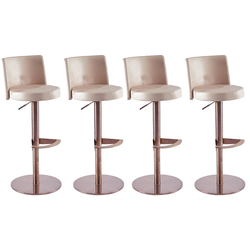 Modern Upholstered Counter Stool Bar-height Bar Stool with Footrest