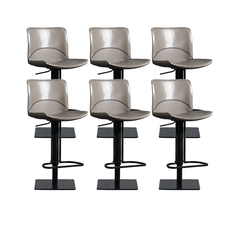 Modern Upholstered Counter Stool Bar-height Bar Stool with Footrest