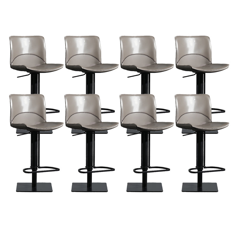 Modern Upholstered Counter Stool Bar-height Bar Stool with Footrest