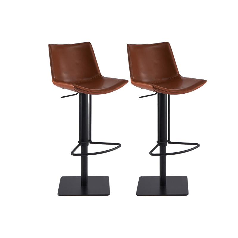 Modern Upholstered Counter Stool Bar-height Bar Stool with Footrest