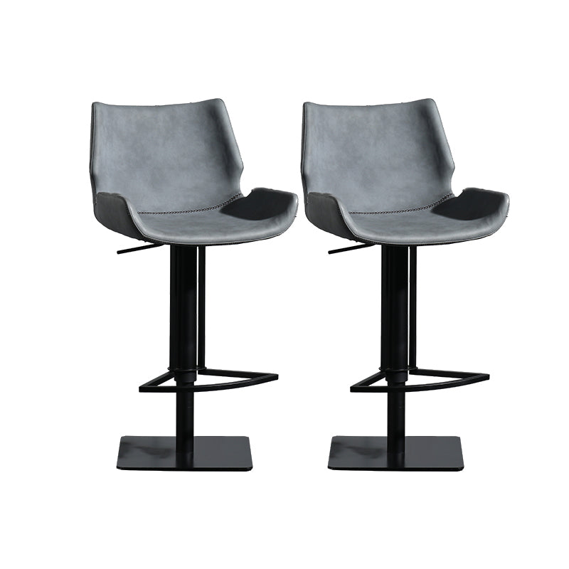 Modern Upholstered Counter Stool Bar-height Bar Stool with Footrest