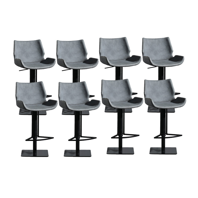 Modern Upholstered Counter Stool Bar-height Bar Stool with Footrest