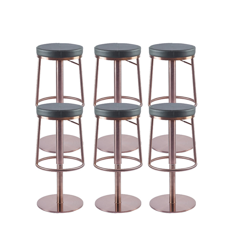 Modern Upholstered Counter Stool Bar-height Bar Stool with Footrest