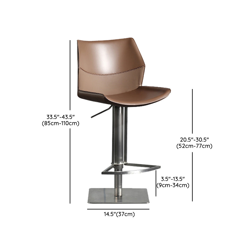 Modern Upholstered Counter Stool Bar-height Bar Stool with Footrest