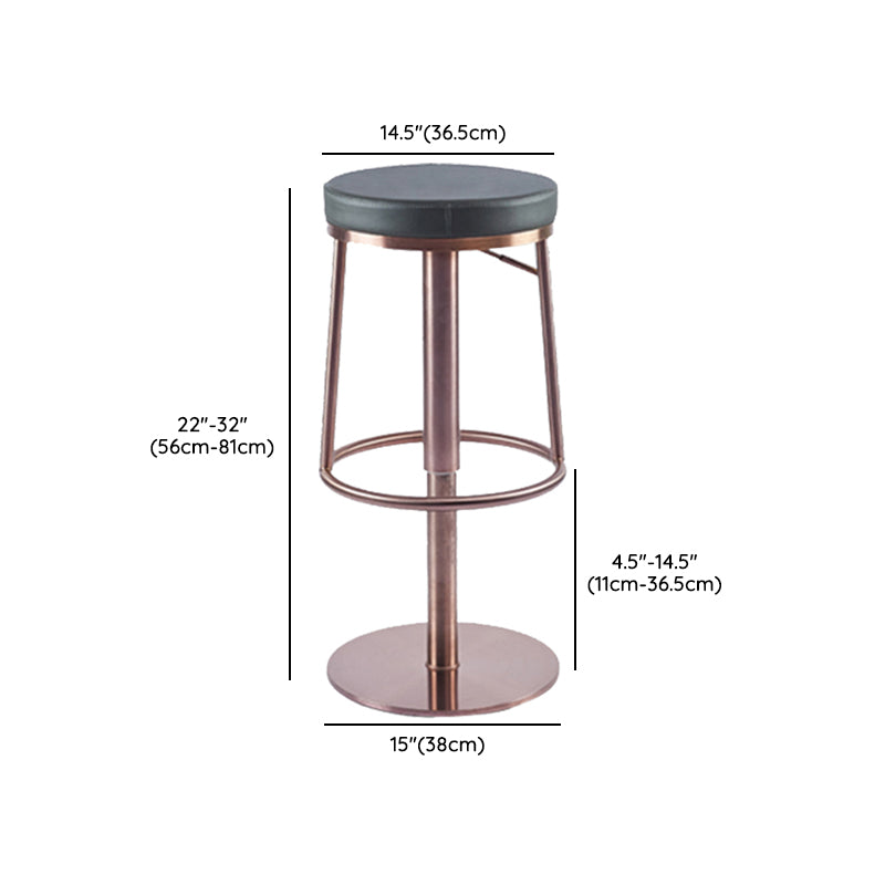 Modern Upholstered Counter Stool Bar-height Bar Stool with Footrest