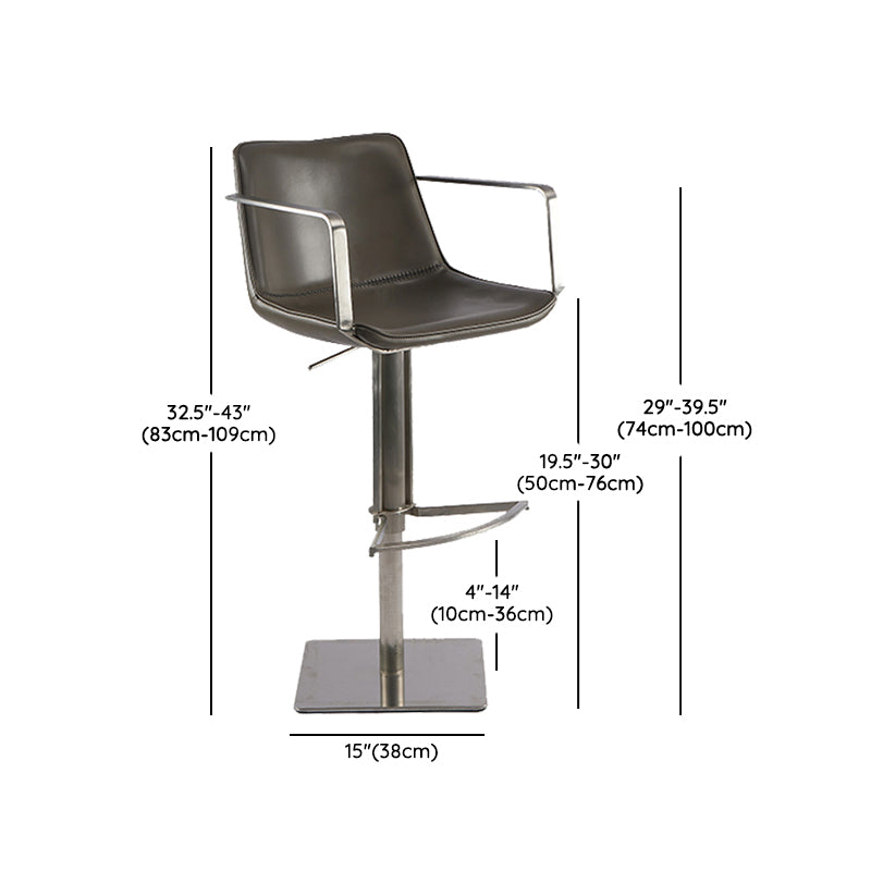 Modern Upholstered Counter Stool Bar-height Bar Stool with Footrest