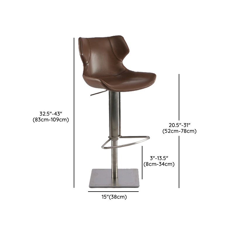 Modern Upholstered Counter Stool Bar-height Bar Stool with Footrest
