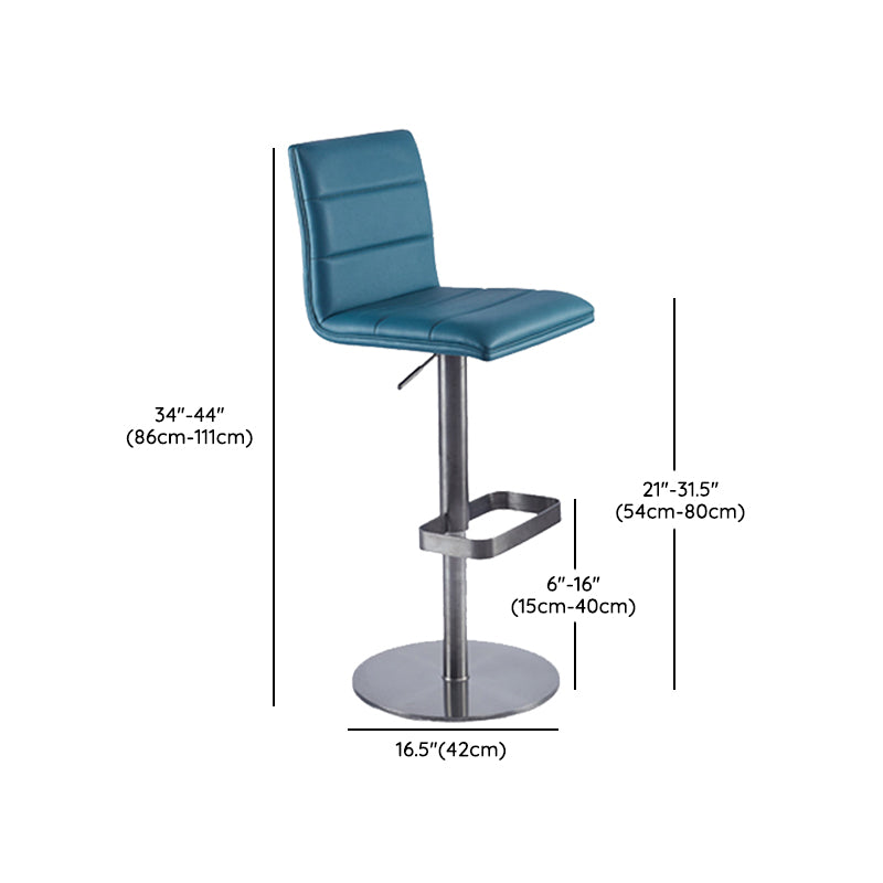 Modern Upholstered Counter Stool Bar-height Bar Stool with Footrest
