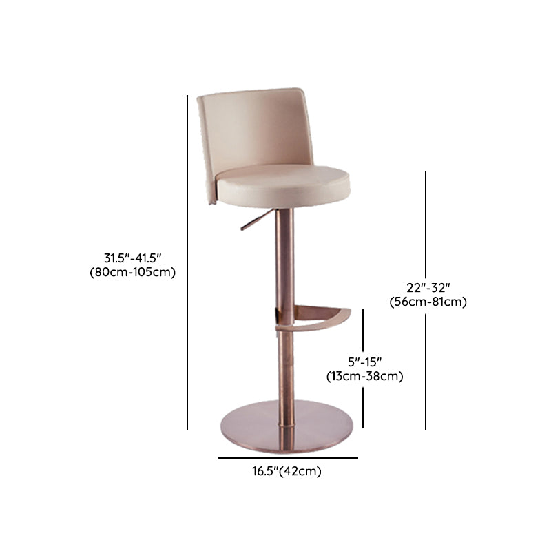 Modern Upholstered Counter Stool Bar-height Bar Stool with Footrest