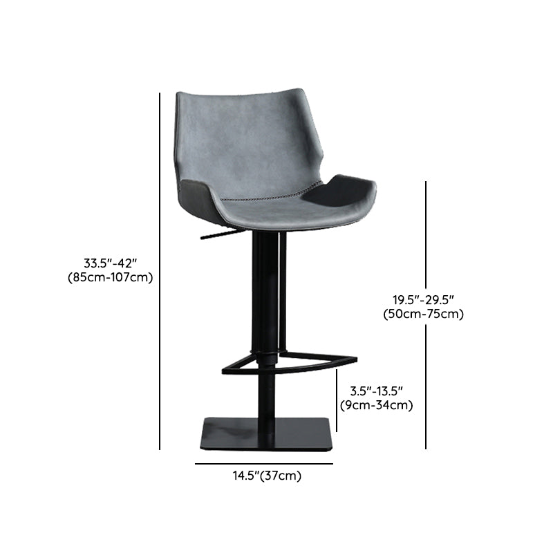 Modern Upholstered Counter Stool Bar-height Bar Stool with Footrest